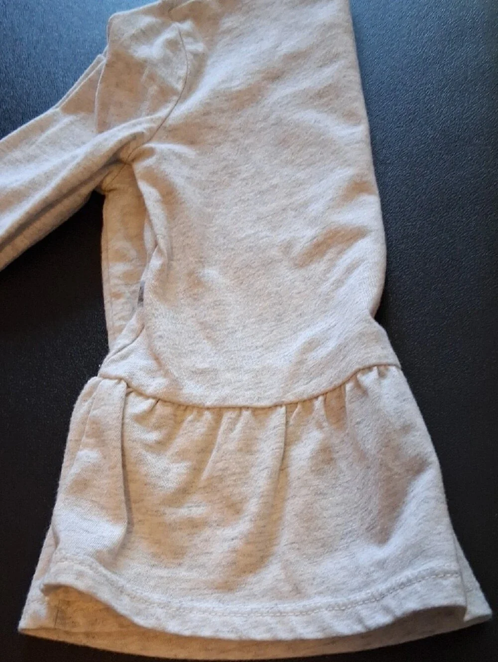 Carter's Cream Unicorn Peplum Top with Navy Leggings
